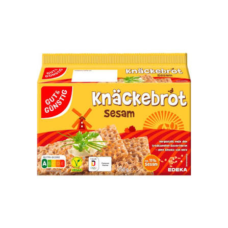 G&G KNAEKEBROT-SESAM 250G