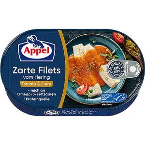 APPEL HERINGS FILETS IN TOMATO & CURRY SAUCE 200G