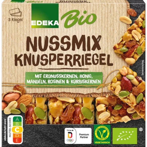 EDEKA BIO KNUSPER RIEGEL NUSSMIX 3er 75G