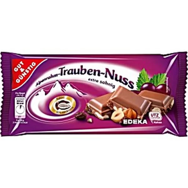 G&G ALPENRAHM TRUBE NUSS SCHOKOLADE 100G