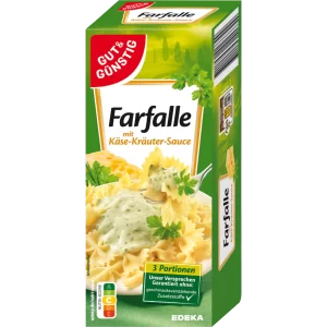 G&G FARFALLE MIT KAESE-KRAEUTER-SAUCE 265G