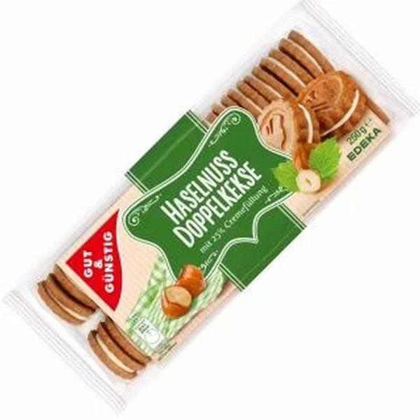 G&G HASELNUSS DOPPELKEKS HASELNUSS 250G