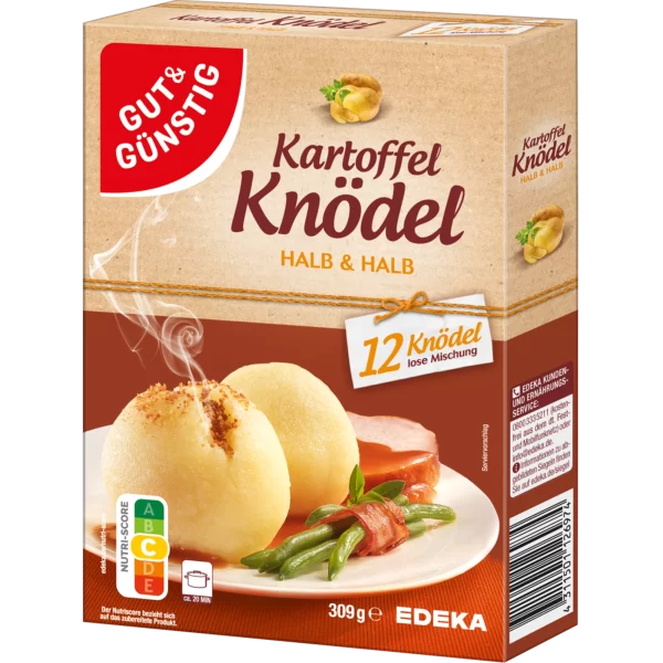G&G KARTOFFEL KNOEDEL HALB&HALB 12 -309g