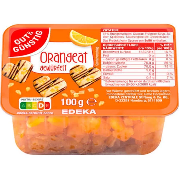 G&G ORANGEAT GEWUERFELT 100G