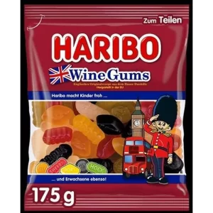 HARIBO ENGLISH WINE GUMS 175G