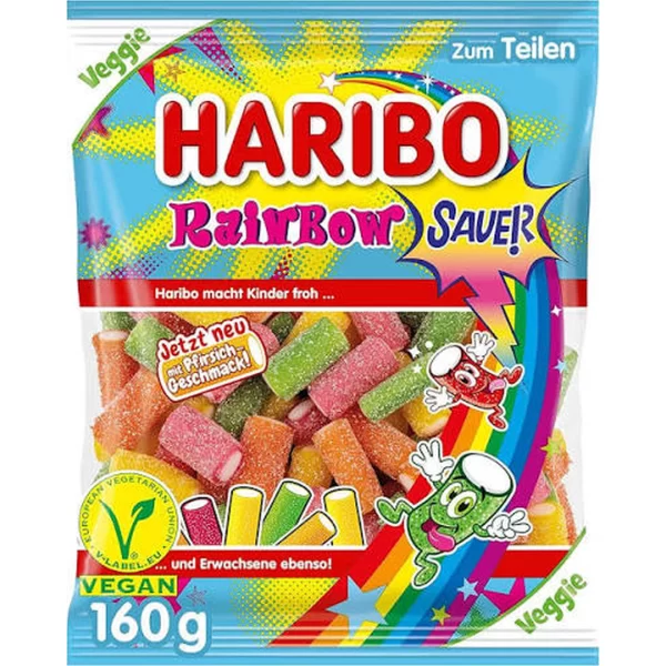 HARIBO RAINBOW SAUER FIZZ 160G