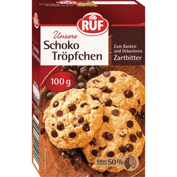 RUF SCHOKO TROEPFCHEN-ZARTBITTER 100G