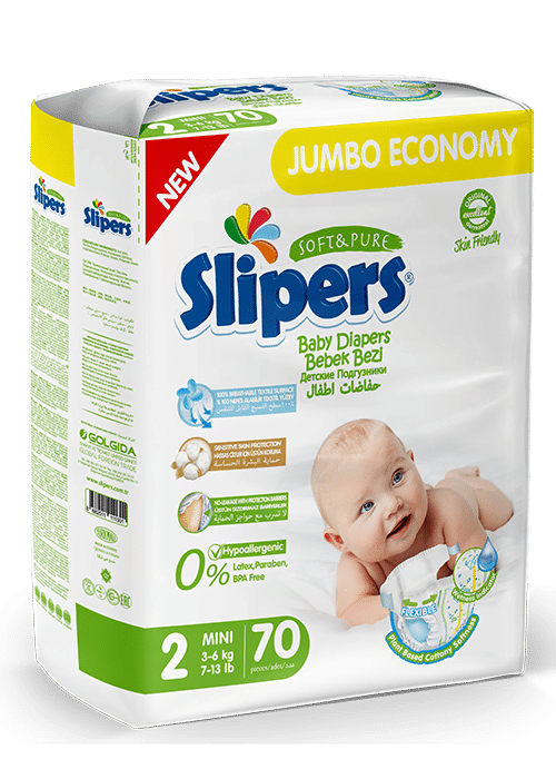SLIPERS JUMBO MINI 3-6KG 70PCS