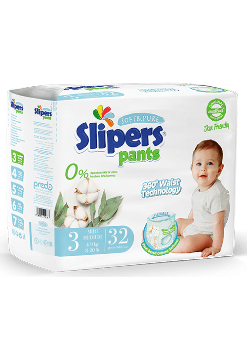 SLIPERS PANTS MIDI 4-9KG 32PCS